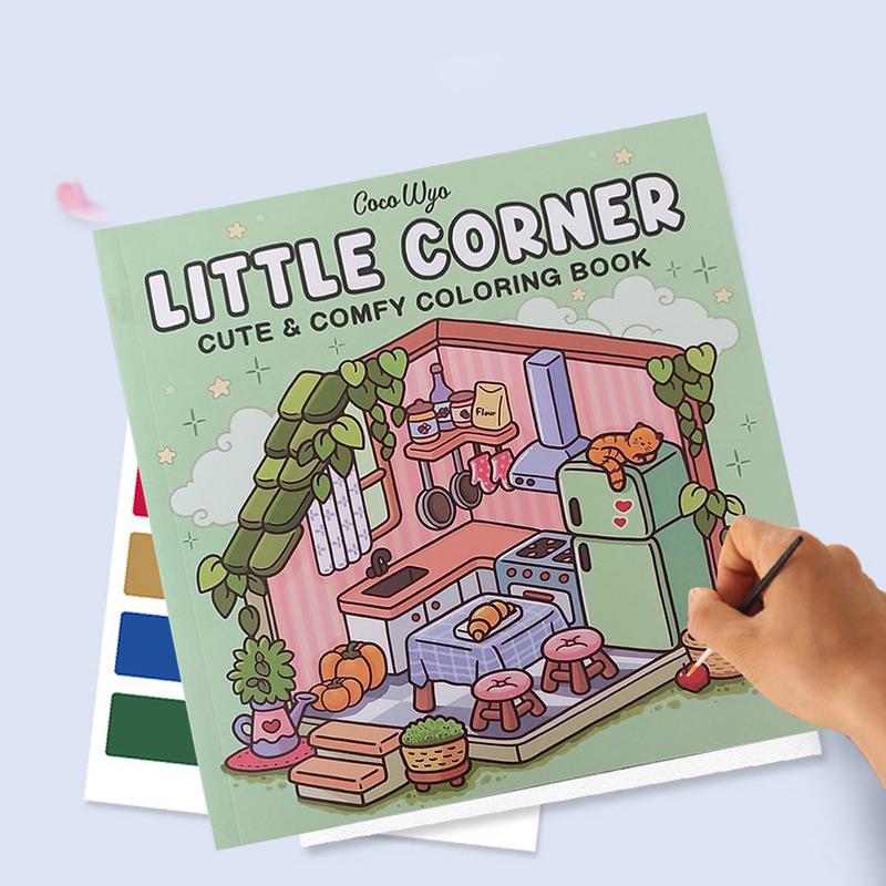 Coloring Book Portable Size Cute Weird Design Single-Sided Pages High-Resolution Printing Book Diverse Themes Stress Relief Drawing Book 0