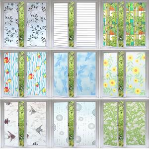 Giấy dán kính mờ 3D che nắng, chống mè hoa văn sang trọng khổ rộng 90cm làm Decor Phòng Decal