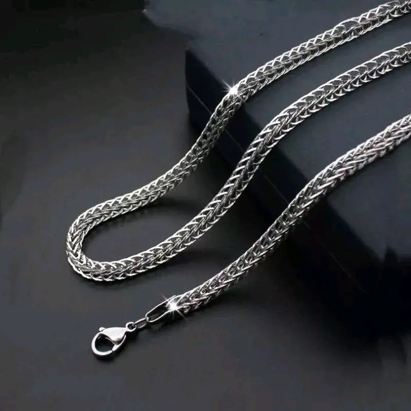 Kalung Titanium Model Cipiran Silver Pria Wanita 1