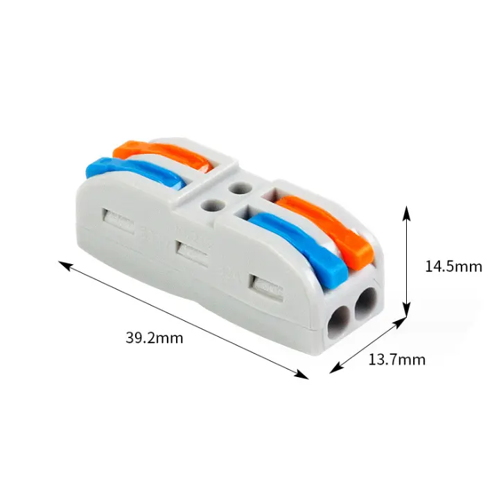 Cút nối dây điện đôi 2P 2 cổng vào 2 cổng ra PCT-222 3