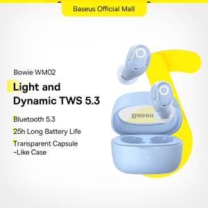 หูฟังไร้สาย BASEUS WM02 Bluetooth 5.3 พร้อมตัดเสียงรบกวน