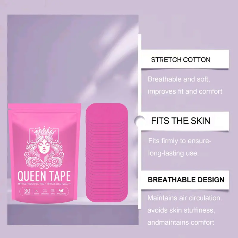 Breathable Mouth Tape Snoring Relief Sticker Sleep Patches, 30/60/90pcs Sleep Strips, Gentle on Skin Adhesive Tape, Sleep Accessories for Improving Sleep, Healthcare Trending Products, Sleep Aid Supplies, Sleep Aid, Sleep Breathing Patch 6