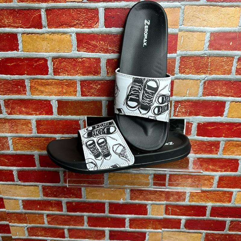 Sandal Slop Pria Wanita Sendal Slide Slippers Shoes Black Selop 4