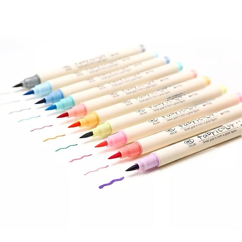 [Back To School] 10-color Soft-tip Brush Pens - Perfect for Calligraphy Art & Stationery! 4
