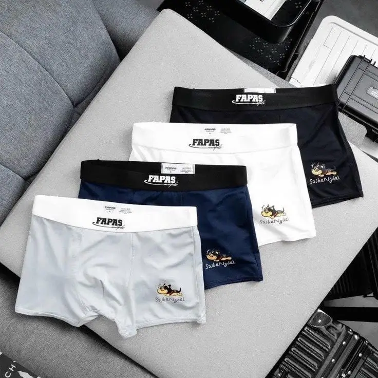 Combo 4 Quần Sịp Nam Boxer Quần Xì Nam Vải Thun Lạnh Sịp Đùi Co Dãn Mềm Mát Đồ Lót Kháng Khuẩn Hpbs2 Quần Boxer Nam Menswear (Che Tên Sản Phẩm) (Được Chọn Màu)