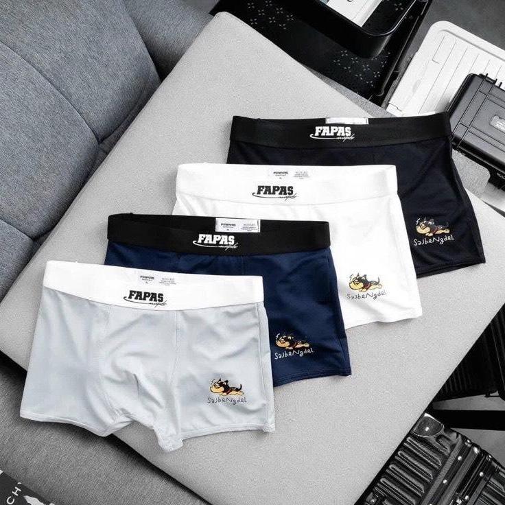 Combo 4 quần sịp nam Boxer quần xì nam vải thun lạnh sịp đùi co dãn mềm mát đồ lót kháng khuẩn HPBS2 Quần Boxer Nam Menswear che tên sản phẩm Được chọn màu