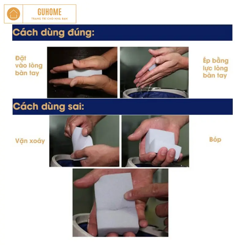 Mút Xốp Melamine Tẩy Rửa Đa Năng Làm Sạch Mọi Vết Bẩn- Vết Bút Chì Vẽ Tường- Cọ Rửa Bát Trắng- Bông Cọ Đa Năng 4