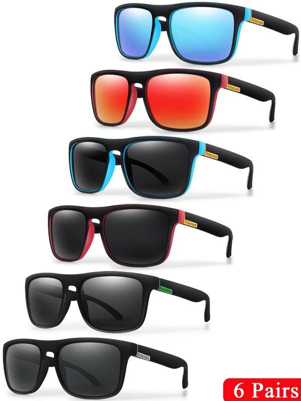 Unisex Simple Style Polarized Sunglasses for Summer, Trendy Casual Square Frame Sunglasses for Women & Men for Everyday Use, Fashion Style Travel Accessories for Outdoor Activities Travel Accessories, Women's Sunglasses 0