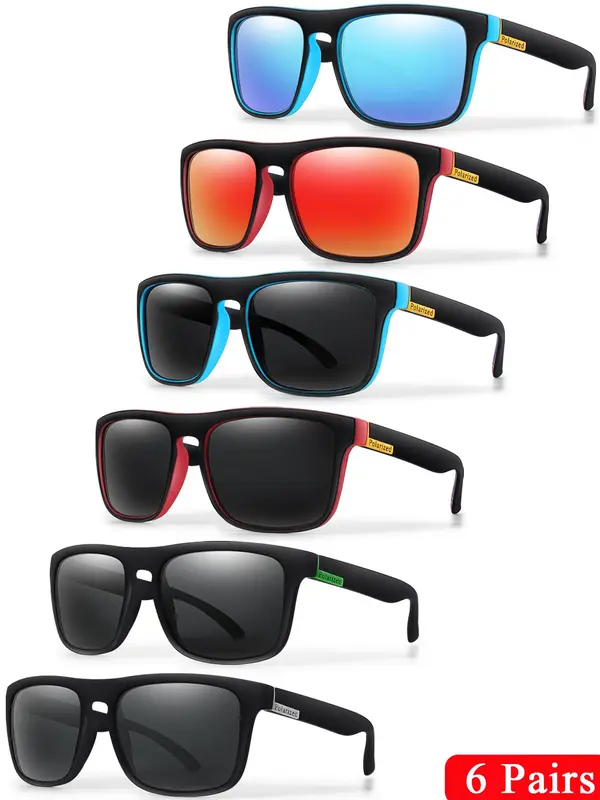 Unisex Simple Style Polarized Sunglasses for Summer, Trendy Casual Square Frame Sunglasses for Women & Men for Everyday Use, Fashion Style Travel Accessories for Outdoor Activities Travel Accessories, Women's Sunglasses 0