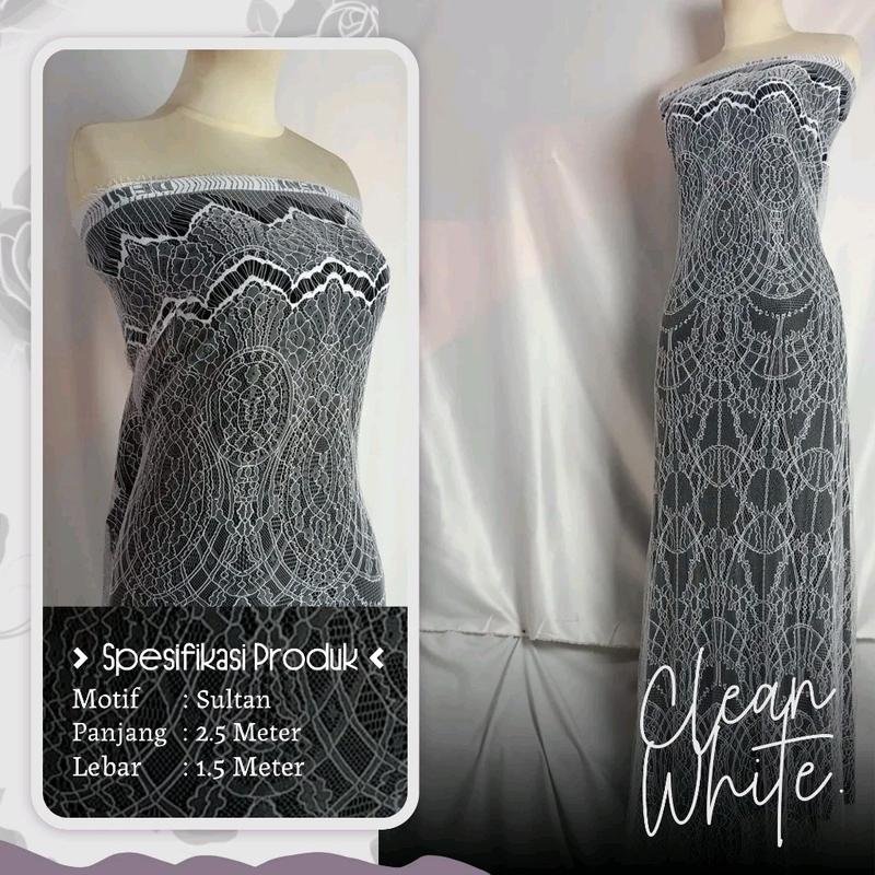 Kain Brukat Chantily Bahan Kebaya Brokat Santili 3