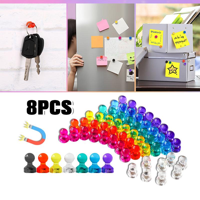 Note Pin Magnets 8Pcs 11x17mm Papan Tulis Strong Magnets Pin / Whiteboard Sticker Magnet ...