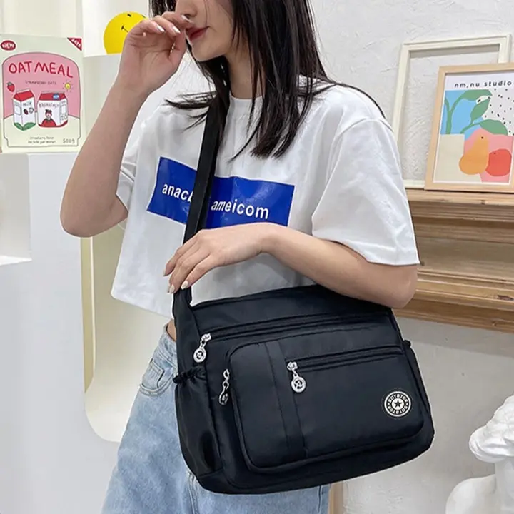 Túi đeo chéo cho nam, nữ size đại vải chống nước dày dặn 8
