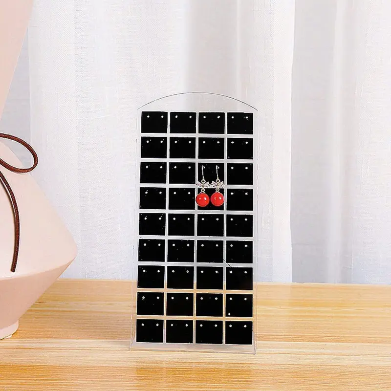 Giá Đỡ Trưng Bày Treo Bông Tai 72 Lỗ Bằng Nhựa Acrylic Nhỏ Gọn Tiện Lợi đựng khay 7