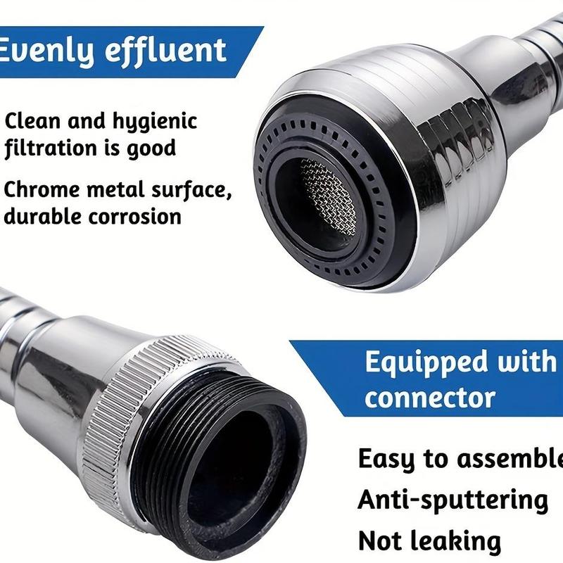 Kitchen Faucet Aerator, Durable Flexible Faucet Extender, Splash Proof Kitchen Sink Tap Aerator for Home Kitchen Bathroom 5