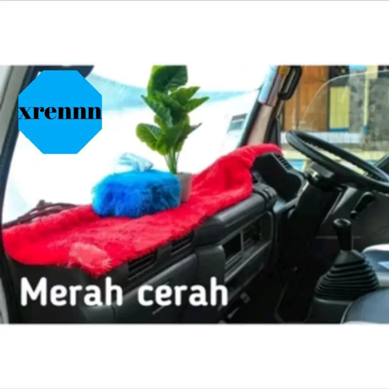 READY Cover Alas Dasboard Mobil Ukuran 150 cm × 50 cm & Cover Kotak Tisu Rasfur - Car Coklat FREE SARUNG TISSU 7