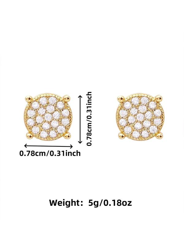 Women's Elegant Glittering Stud Earrings, Gifts for Her, Minimalist Stud Earrings for Women for Party, Daily Decor, Trendy All-match & Exquisite Jewelry for Birthday Gift 5