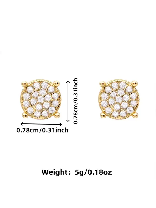 Women's Elegant Glittering Stud Earrings, Gifts for Her, Minimalist Stud Earrings for Women for Party, Daily Decor, Trendy All-match & Exquisite Jewelry for Birthday Gift 5