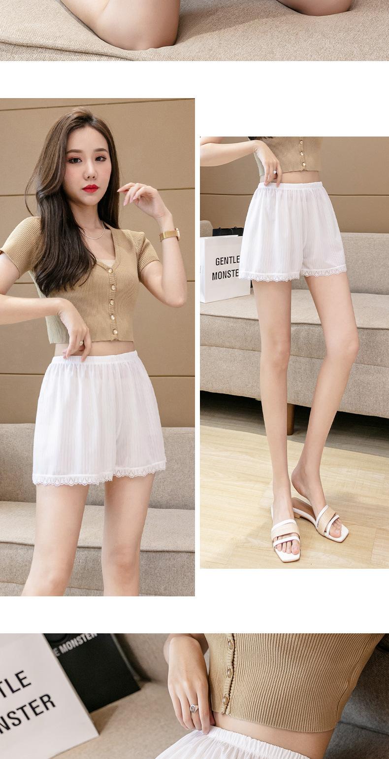 Product Introduction of [Golden PotatoWomen's Wear] Loose Ice Silk Safety Pants Women's Large Size Anti-Exposure Can Be Worn outside Thin Base Shorts Lace High Waist Safety Pants Women Womenswear Panty Lingerie Comfort Basic Minimalist 11