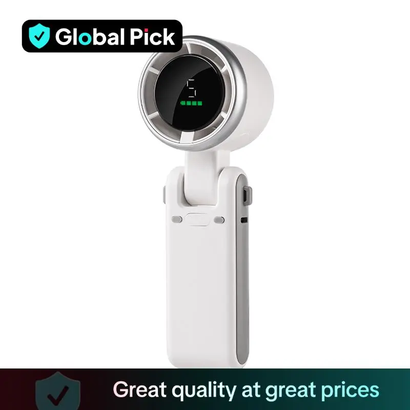USB-C Charging Handheld High Speed Fan, 5-speed Wind Speed Fan, Foldable & Hanging Neck Fan Suitable for Family, Travel, and School, Camping Essentials