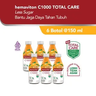 hemaviton C1000 Less Sugar Orange Liquid 150 mL/6 pcs [Exp : 07.2027]