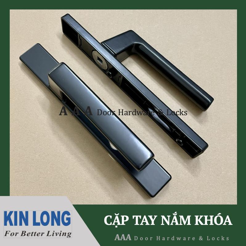 Bộ tay nắm khoá KinLong cửa nhôm XingFa có kèm trục vít - KINLONG DOOR LOCK HANDLE SET