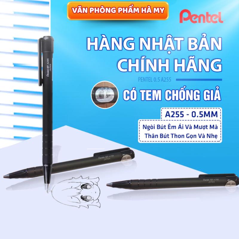 Bút Chì Kim Pentel Chính Hãng Nhật Bản Ngòi 0.5mm Kèm Đầu Tẩy Thân Bút Lót Đệm Cao Su