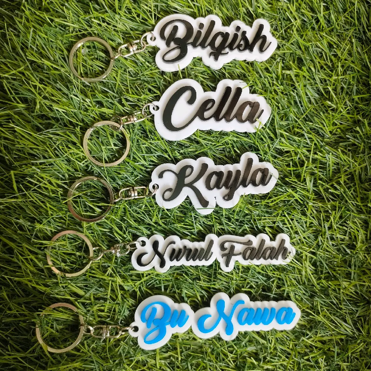 GANTUNGAN KUNCI NAMA AKRILIK , GANTUNGAN NAMA CUSTOM (MINIMAL ORDER 5)
