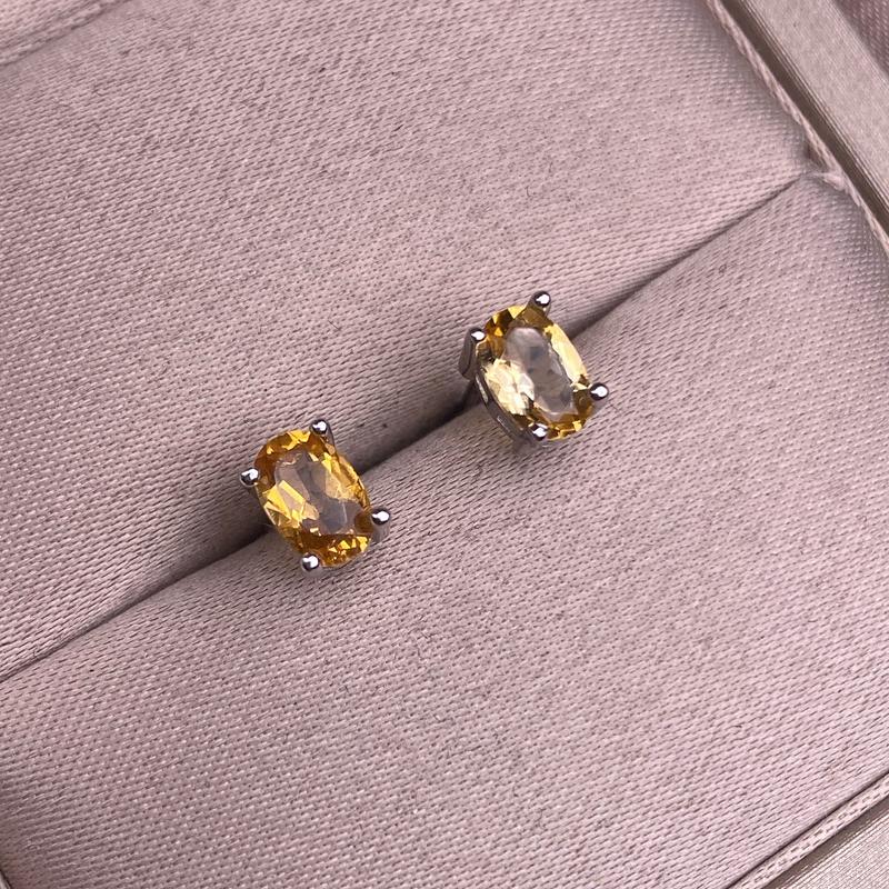 Product Introduction of Amethyst Garnet Citrine Blue Topaz Peridot Earrings S925 Silver Inlaid Classic Women's Earrings 22