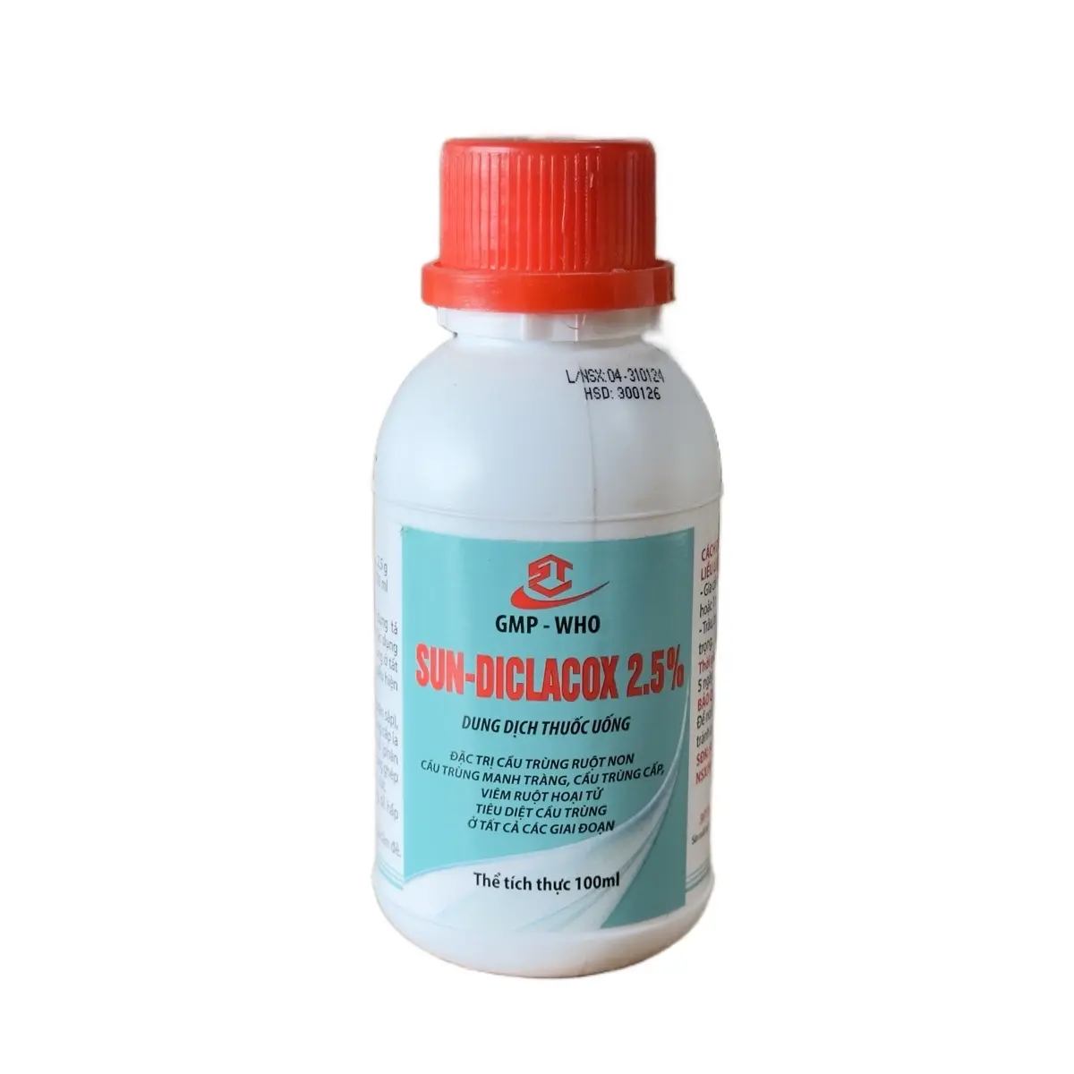 100ml dung dịch DICLACOX chữa gà tiêu chảy cầu trùng vua trị