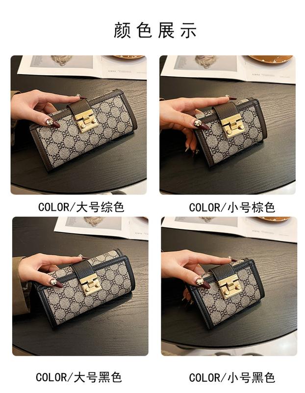 Product Introduction of Ladies' Short, High Appearance, Multi Slot, Three Fold Buckle, Hand-held Long Wallet 3