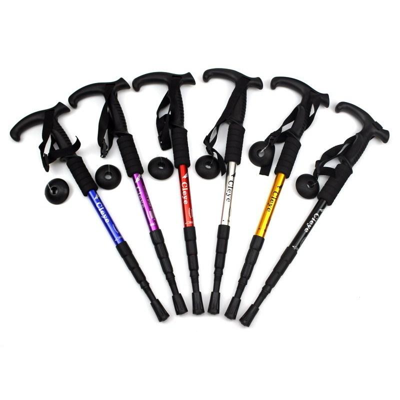❤Outdoor Telescopic Hiking Stick Hiking Stick Outdoor Walking Stick Aluminum Alloy Lightweight Folding Pole Mountain 2025 2