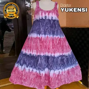 Daster kaos yukensi abstrak motif lapis//daster tanpa lengan//daster lekbong/kutung