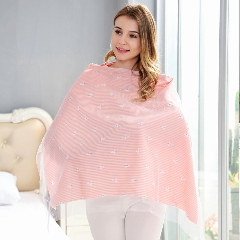 Khăn choàng cho bé bú che khi đi ra ngoài - loại 2 lớp 2 dây - Vải 100% cotton