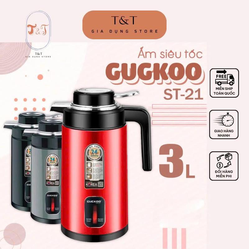 Ấm Siêu Tốc + Giữ Nhiệt 2in1 CUCKOO - Inox 304, Nắp Tháo Rời, Sôi Nhanh - Ấm Siêu Tốc Kiêm Bình Giữ Nhiệt 0