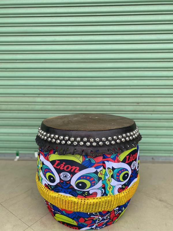 Trống Trường Sơn, Trống múa lân da trâu trung thu, kích thước 40cmx40cm - Tặng dùi
