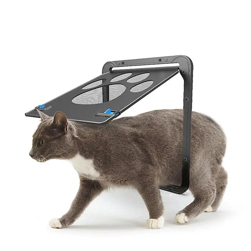 Easy Install Pet Door Safe Lockable Magnetic Screen Outdoor Dogs Cats Fashion Window Gate House Dog Cat Flap Door Pet Cat Door