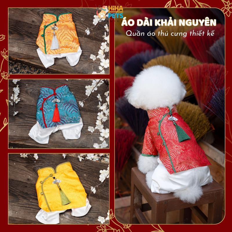  Áo Dài Cho Chó Mèo Bộ Sưu Tập Khải Nguyên 2026 Quần Áo Cho Thú Cưng Thiết Kế Thời Trang Cao Cấp Hiha Pets. 