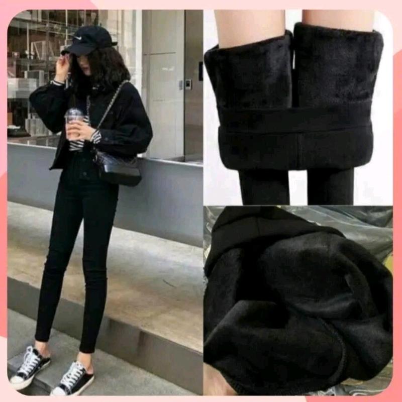  Quần legging lót lông nữ cạp chun không túi giữ ấm cho mùa đông - Áo 