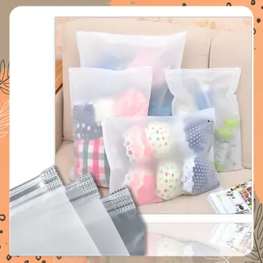 Pouch Tas Transparan Kosmetik Zipper Storage Bag Ziper Lock Serbaguna 16mikron Travel