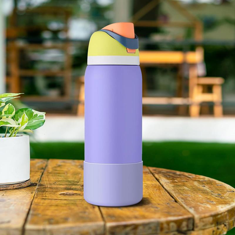 7.5cm & 9cm silicone water bottle boot for owala 24oz 40oz, anti-slip protective sleeve bottom bumper protector for freeshi, twist Cover Cup Drinkware Mug Tumbler Colorful 4