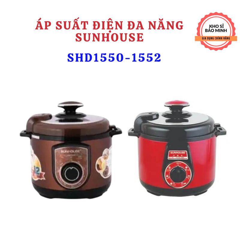 Nồi áp suất điện đa năng Sunhouse ,  bảo hành 12 tháng lỗi 1 đổi 1 trong vòng 1 tháng Cooker Nấu Cơm Nồi Cơm Điện Nấu Ăn nồi  áp