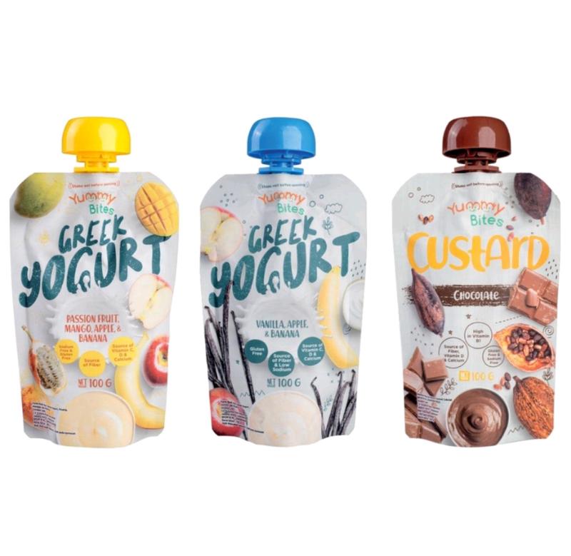Yummy Bites Greek Yogurt Custard Chocolate 100 G probiotik untuk bayi 0