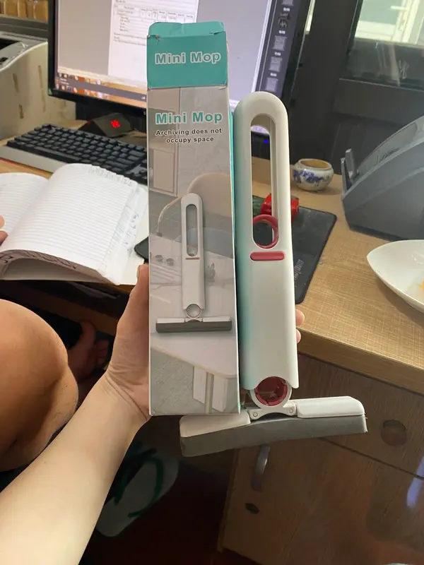 Cây Lau Chùi Tự Vắt Mini Tiện Lợi, Cây Lau Kính Ô Tô, Lau Bàn, Vệ Sinh Nhà Bếp, Phòng tắm, Sach Bóng, Không Vết Mờ Làm Sạch 8