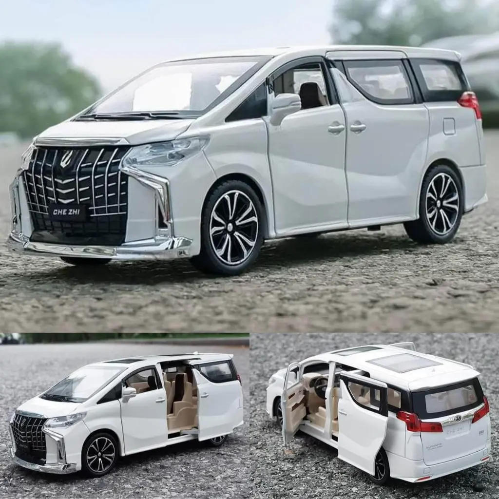 โมเดลรถTOYOTA ALPHARD  พร้อมไฟสีเสียงรถของเล่นเด็ก