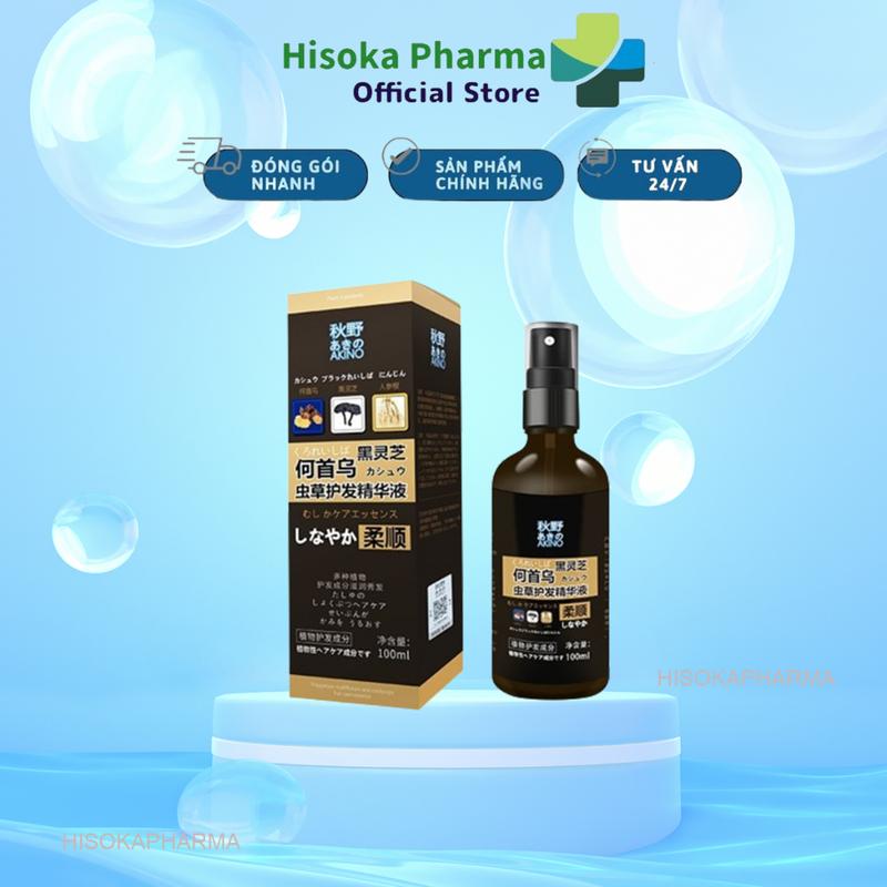 Xịt Đen Tóc Phủ Bạc Akino Nhật Bản 100ml - Tinh Chất Serum Akino Nấm Linh Chi Đen Tóc, Dưỡng Tóc Chắc Khỏe