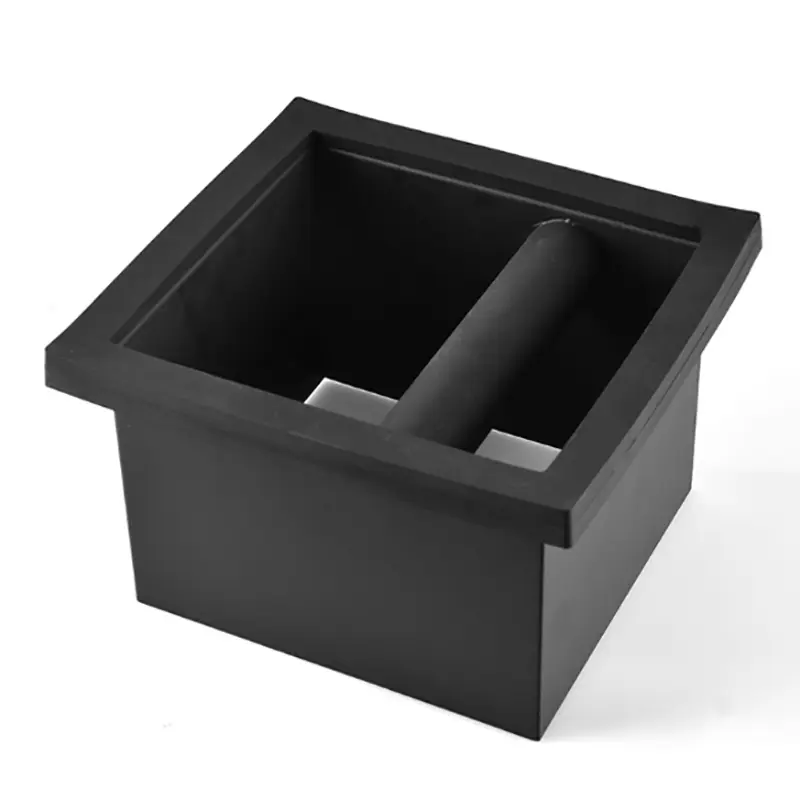 Shock-Absorbing Coffee Machine Beat Box Anti- Coffee Grinder Trash Bin with Knock Bar for Barista