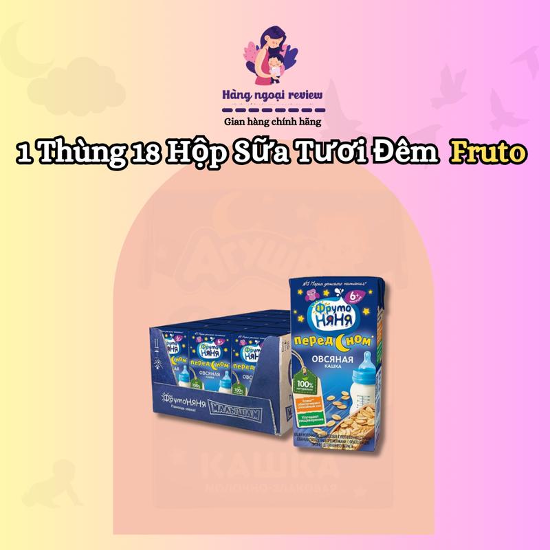 [1 thùng 18 hộp] Sữa đêm Fruto Nga cho bé từ 6m+ (có tem phụ, date xa)