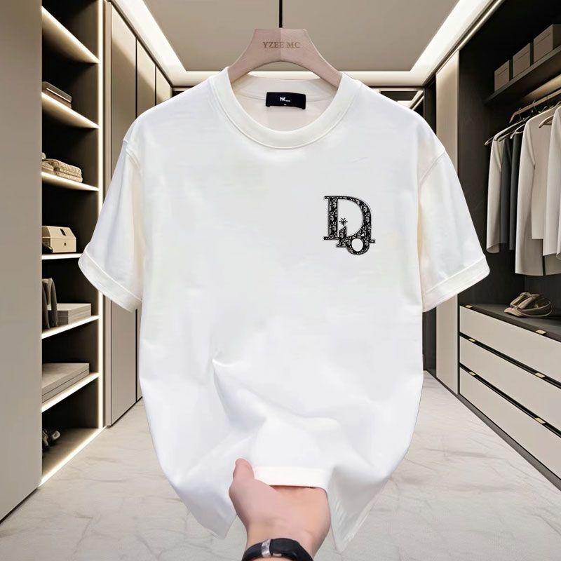 Product Introduction of Men's Short Sleeve T-Shirt 2024 Summer New Trendy Casual Loose Fit Ins Style Versatile Men's Round Neck Tee Shirt Footwear 19