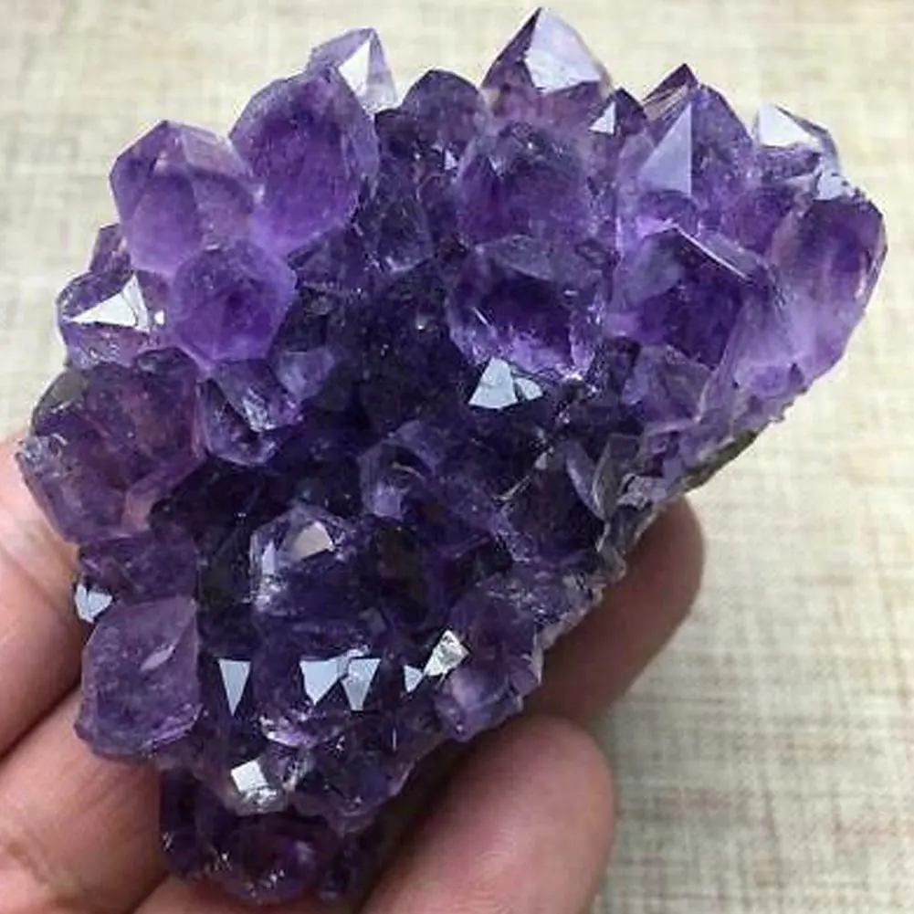 Đá thô màu tím, tự nhiên, Uruguay Geode, mẫu thô khử từ, thích hợp để trang trí, quà tặng, trang trí bàn