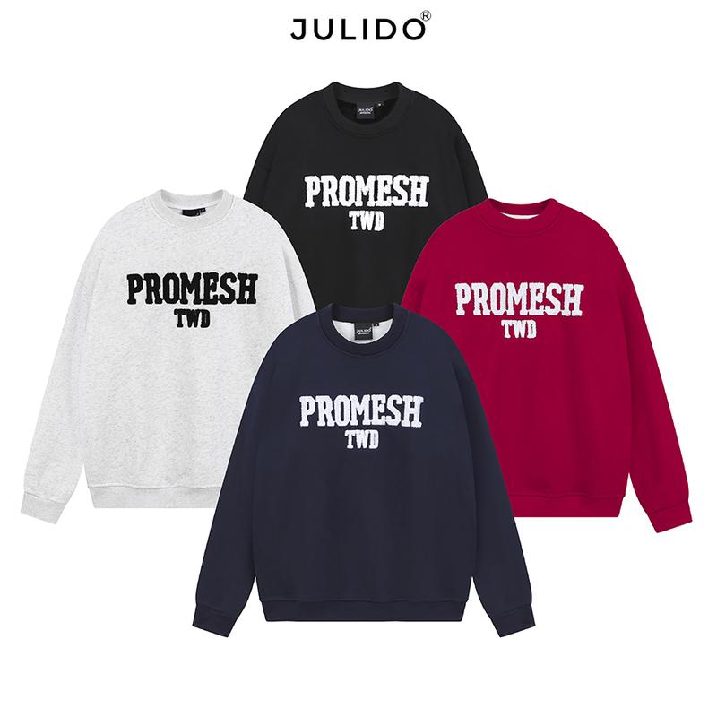 [ DEAL MỞ BÁN ] Áo nỉ Sweater JULIDO thêu xù PROMESH chất vải nỉ lông cáo form unisex nam nữ